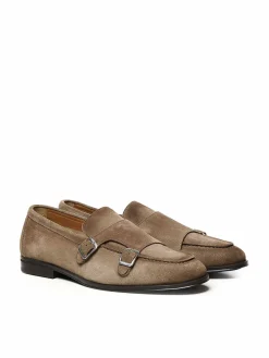 Mocassina in pelle a doppia fibbia