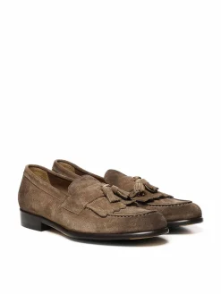 Mocassina in pelle scamosciata