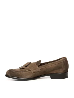 Mocassina in pelle scamosciata