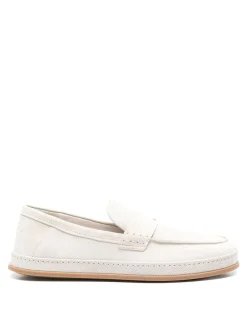 Mocassine in pelle scamosciata beige