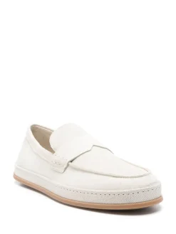 Mocassine in pelle scamosciata beige