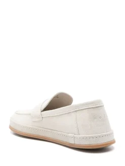 Mocassine in pelle scamosciata beige