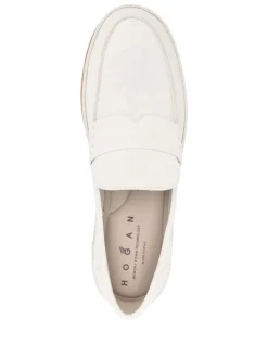 Mocassine in pelle scamosciata beige