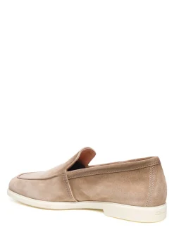 Mocassini in pelle scamosciata beige