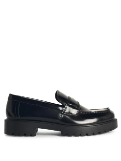 Mocassini Lug in pelle nera
