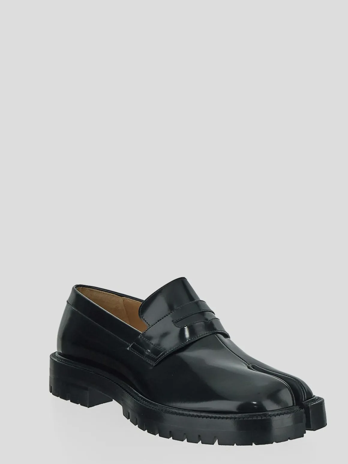 Mocassini Tabi in pelle spazzolata