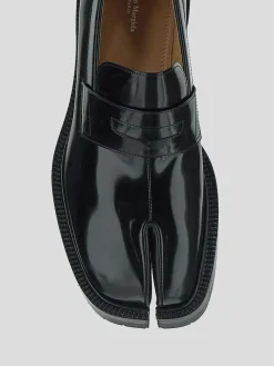 Mocassini Tabi in pelle spazzolata