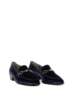 Mocassino Axel Blu Navy In Velluto