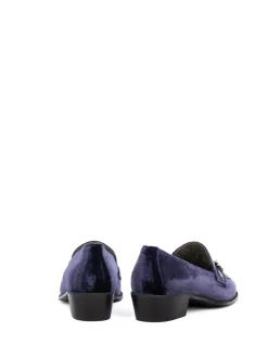 Mocassino Axel Blu Navy In Velluto