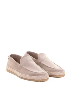 Mocassino Beige Uomo In Suede