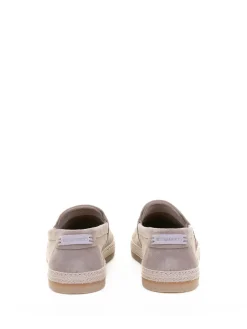 Mocassino Beige Uomo In Suede