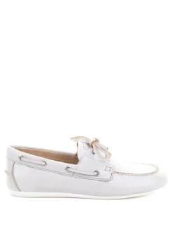 Mocassino Da Barca Donna Bianco In Pelle