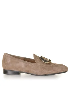 Mocassino in camoscio Beige