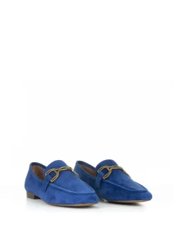 Mocassino in camoscio Blu