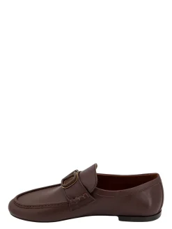 Mocassino in pelle con dettaglio firma vlogo