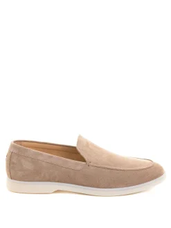 Mocassino In Suede E Fondo Gomma