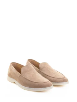 Mocassino In Suede E Fondo Gomma