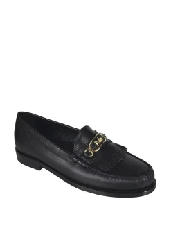 Mocassino Luco nero con frange
