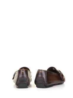 Mocassino Marrone In Pelle