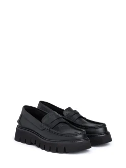 Mocassino Nero In Pelle