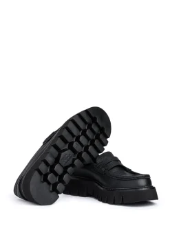 Mocassino Nero In Pelle