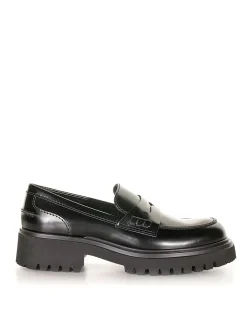 Mocassino Nero In Pelle