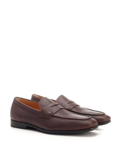 Moccasina in pelle martellato