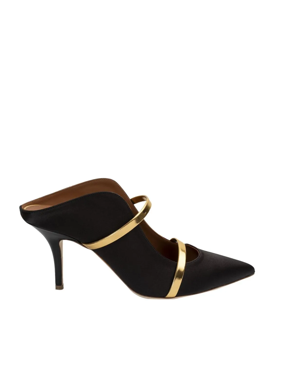 Mules Maureen 70mm color nere e oro