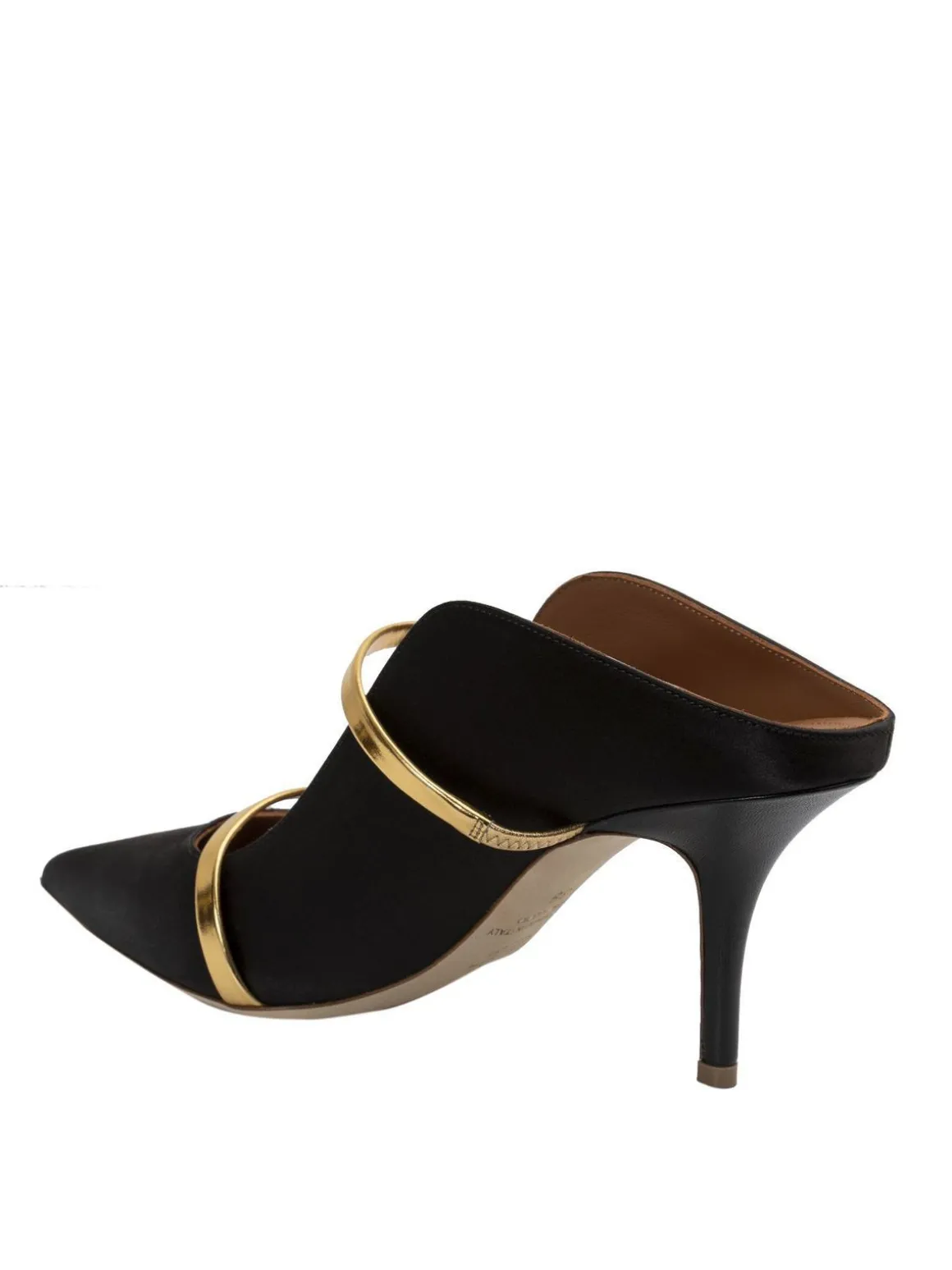 Mules Maureen 70mm color nere e oro