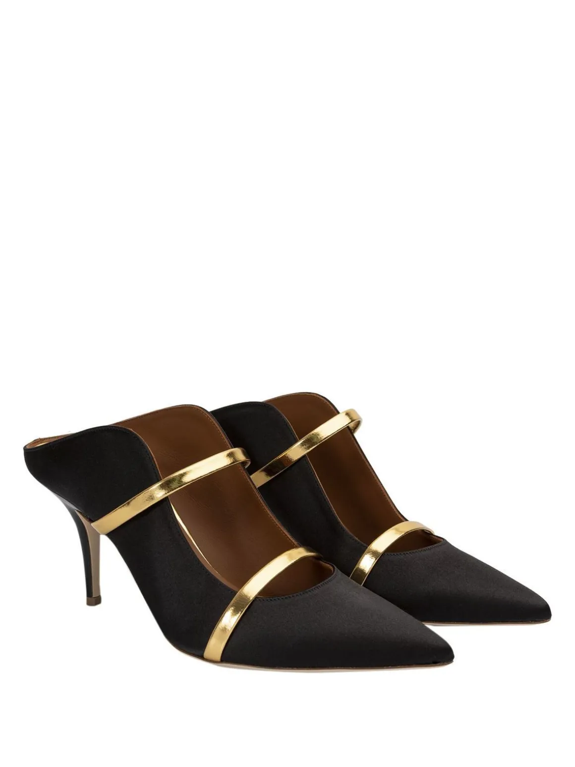 Mules Maureen 70mm color nere e oro