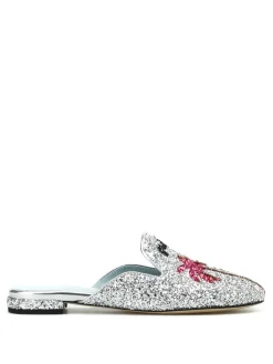 Mules Suite Life in argento glitter