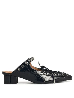 Muli con lacci in oletex nero