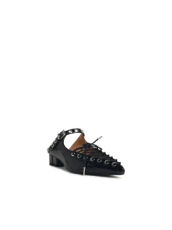 Muli con lacci in oletex nero