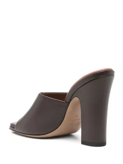 Muli di pelle ebano Ava Mule 100