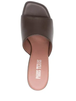 Muli di pelle ebano Ava Mule 100