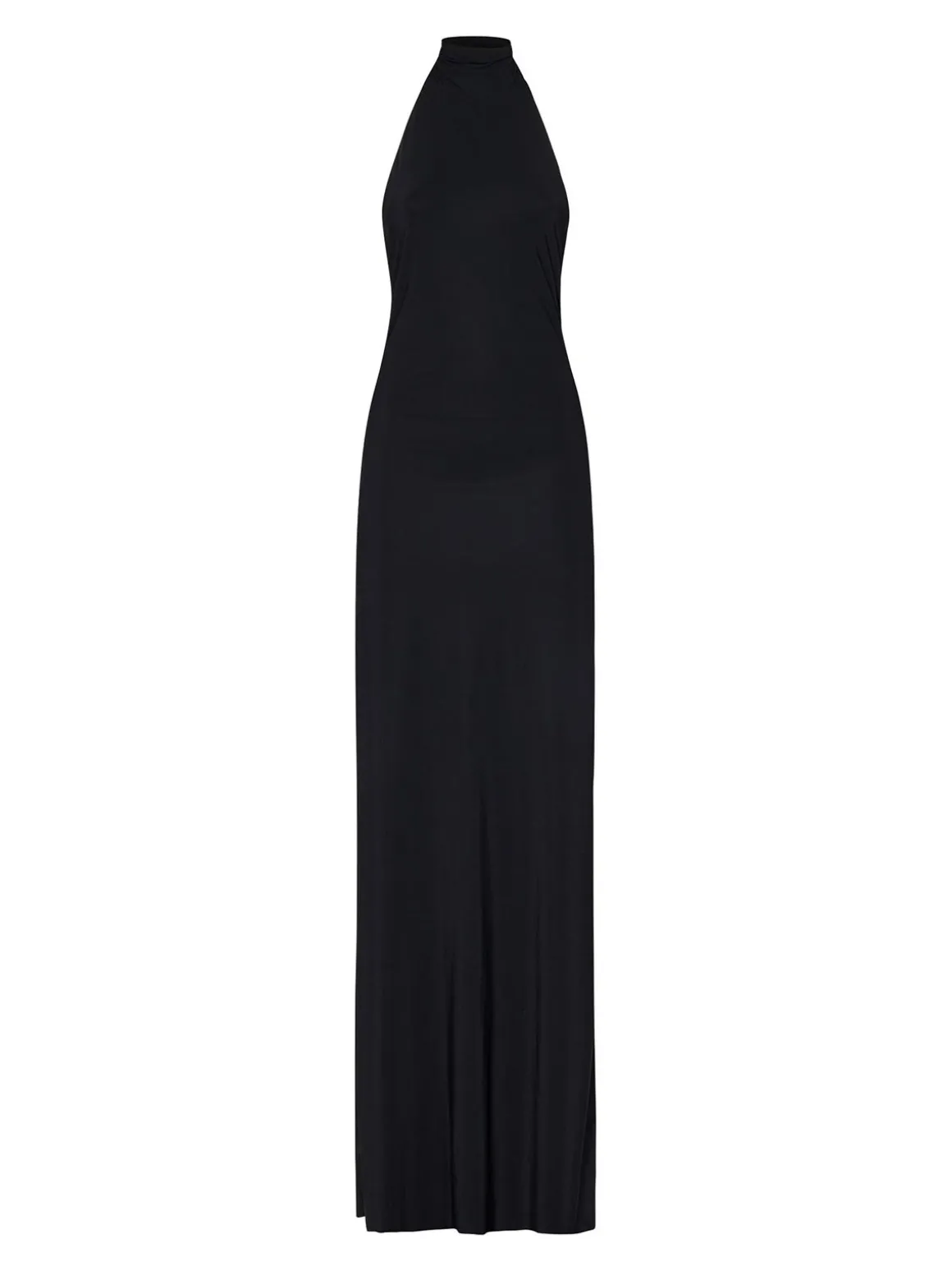 Myla Long Dress in Black Stretch Jersey