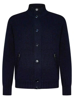 Navy Blue Blouson a filo largo