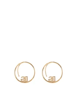 Orecchini auricolari logo e strass