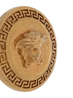 Orecchini circolari con testa di medusa