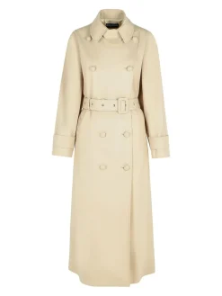 Over beige poliestere blend trench