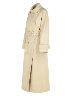 Over beige poliestere blend trench