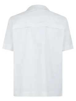 Overshirt a maniche corte bianco