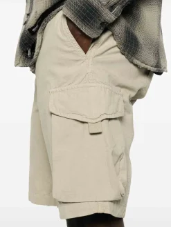Pantaloncini beige in cotone con tasche
