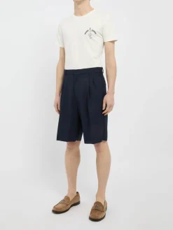 Pantaloncini blu navy con tasche