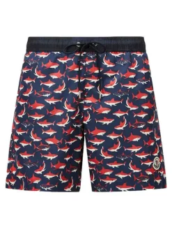 Pantaloncini da bagno con stampa squalo