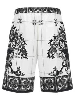 Pantaloncini di bermuda a stampa maiolica