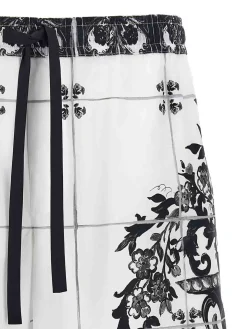 Pantaloncini di bermuda a stampa maiolica