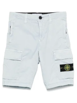 Pantaloncini di cotone blu navy con logo