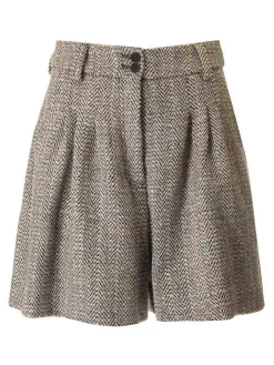 Pantaloncini di lana e lino