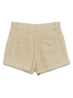 Pantaloncini di lino in beige